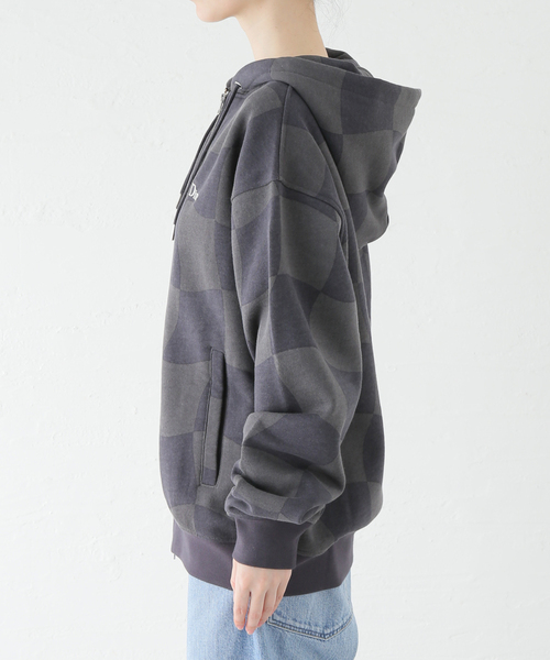 セール】【Dime/ダイム】 CLASSIC CHECKMATE ZIP-HOODIE：裏起毛