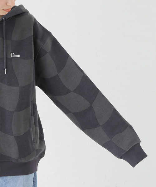 ♦Dime♦クラシック チェックメイト ジップ パーカー セール】【Dime/ダイム】 CLASSIC CHECKMATE ZIP-HOODIE：裏起毛