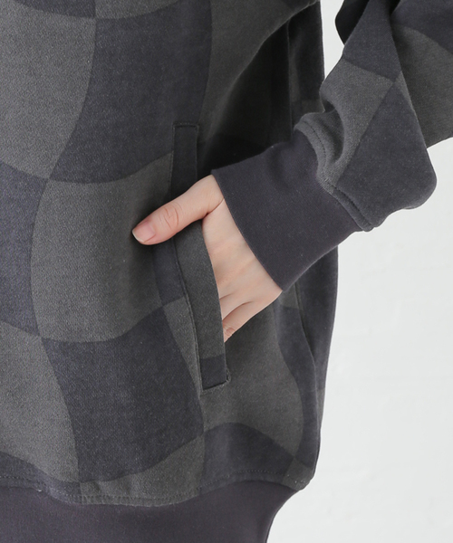 セール】【Dime/ダイム】 CLASSIC CHECKMATE ZIP-HOODIE：裏起毛