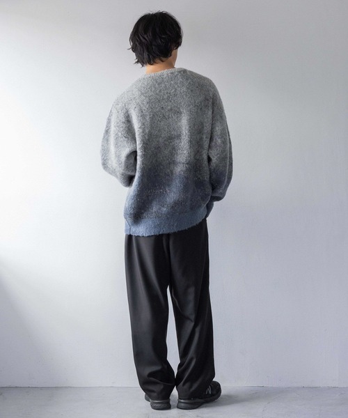 LOWRYS FARM（ローリーズファーム）の「アブストラクトジャガードニット 132883（ニット/セーター・メンズ・グリーン/グレー/ブルー・FREE）」の5枚目の写真