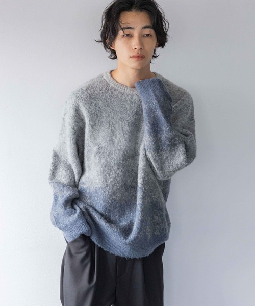 LOWRYS FARM（ローリーズファーム）の「アブストラクトジャガードニット 132883（ニット/セーター・メンズ・グリーン/グレー/ブルー・FREE）」の7枚目の写真