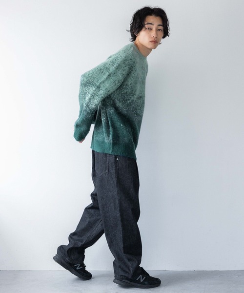 LOWRYS FARM（ローリーズファーム）の「アブストラクトジャガードニット 132883（ニット/セーター・メンズ・グリーン/グレー/ブルー・FREE）」の10枚目の写真