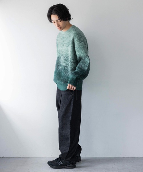 LOWRYS FARM（ローリーズファーム）の「アブストラクトジャガードニット 132883（ニット/セーター・メンズ・グリーン/グレー/ブルー・FREE）」の12枚目の写真