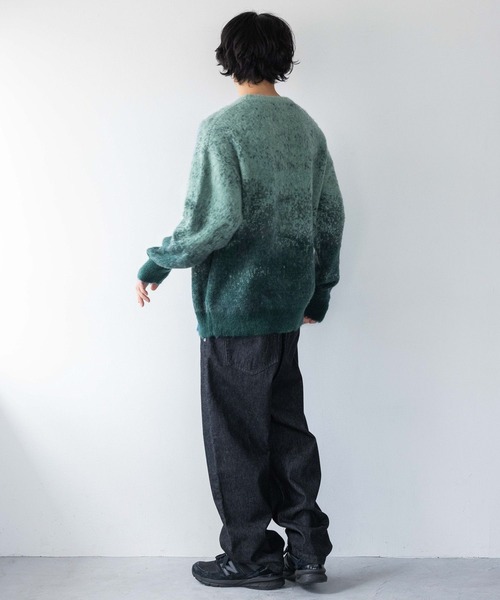 LOWRYS FARM（ローリーズファーム）の「アブストラクトジャガードニット 132883（ニット/セーター・メンズ・グリーン/グレー/ブルー・FREE）」の13枚目の写真