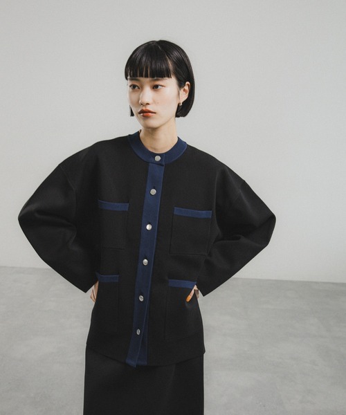O0u（オーゼロユー）の「【figurey knit】4ポケットカーディガン 139804（カーディガン/ボレロ・レディース・ベージュ/ブラック/ネイビー・FREE）」の4枚目の写真