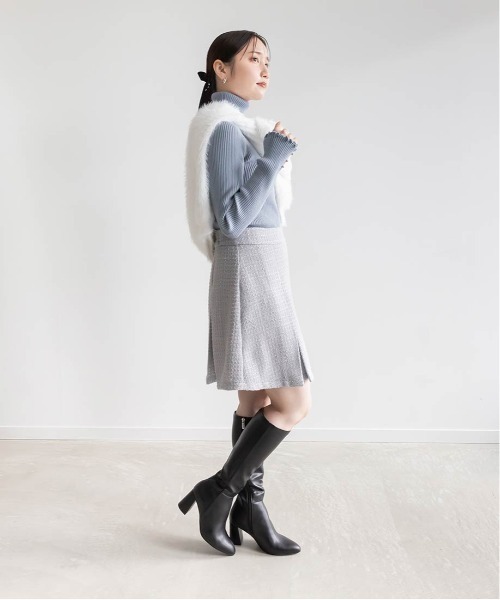 RANDA(ランダ)の「微ラメツイードミニスカショーパン(その他パンツ・レディース・アイボリー/ブラック/ブルー・0/1)」の14枚目の写真