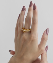 abaskdesign（アバスクデザイン）の「金属アレルギー対応 コネクテッドステンレスリング（リング）」