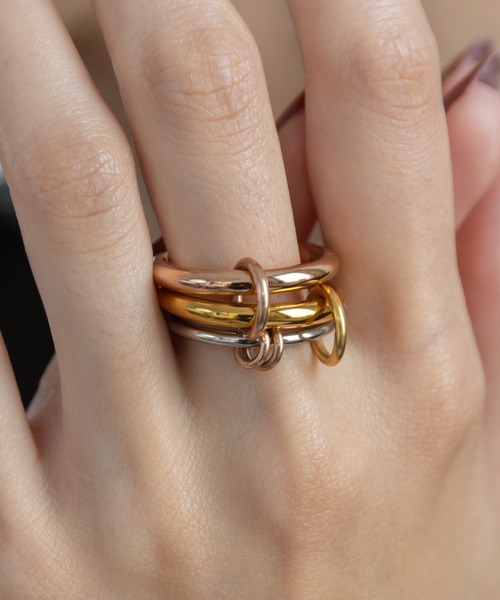 abaskdesign（アバスクデザイン）の「金属アレルギー対応 コネクテッドステンレスリング（リング・レディース・シルバー/ゴールド/マルチ/シルバー系その他/ゴールド系その他/シルバー系その他2/シルバー系その他3/A/B/クリア・11号/13号/16号/18号）」の13枚目の写真