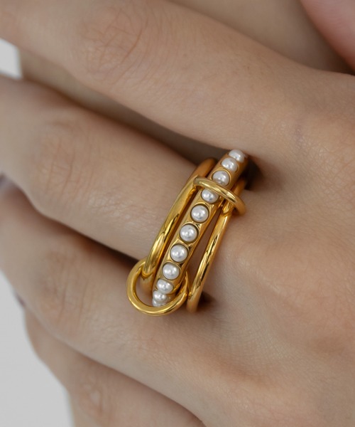 abaskdesign（アバスクデザイン）の「金属アレルギー対応 コネクテッドステンレスリング（リング・レディース・シルバー/ゴールド/マルチ/シルバー系その他/ゴールド系その他/シルバー系その他2/シルバー系その他3/A/B/クリア・11号/13号/16号/18号）」の15枚目の写真