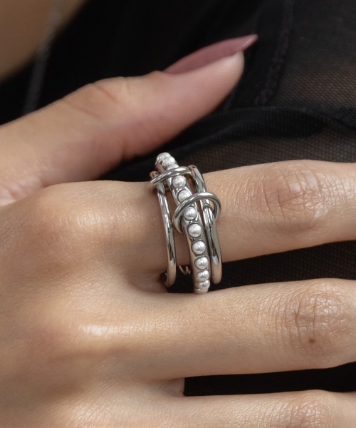 abaskdesign（アバスクデザイン）の「金属アレルギー対応 コネクテッドステンレスリング（リング・レディース・シルバー/ゴールド/マルチ/シルバー系その他/ゴールド系その他/シルバー系その他2/シルバー系その他3/A/B/クリア・11号/13号/16号/18号）」の19枚目の写真