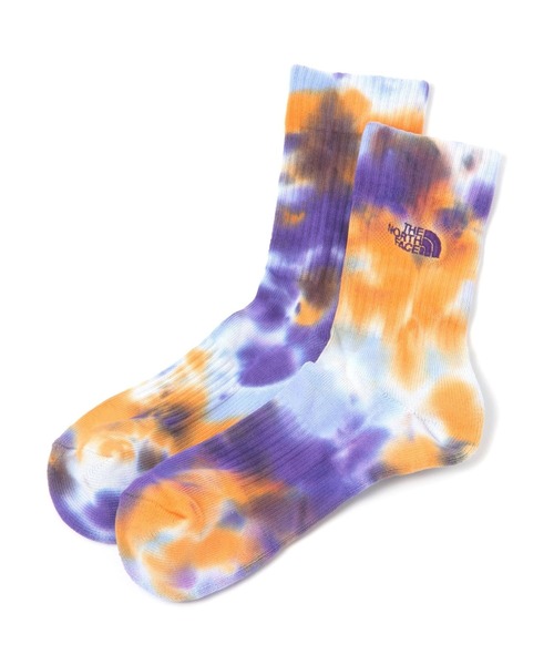 THE NORTH FACE(ザノースフェイス)の「【HEREIAM】THE NORTH FACE/Tie Dye CrewSox(ソックス/靴下・レディース・ネイビー/モカ/パープル・MEDIUM/SMALL)」の3枚目の写真