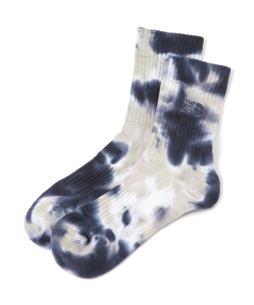 THE NORTH FACE(ザノースフェイス)の「【HEREIAM】THE NORTH FACE/Tie Dye CrewSox(ソックス/靴下・レディース・ネイビー/モカ/パープル・MEDIUM/SMALL)」の1枚目の写真