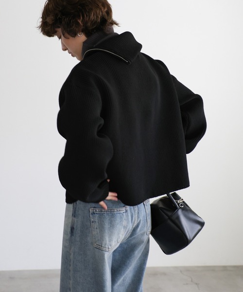 セール】アシメジップニットトップス（ニット/セーター）｜select MOCA