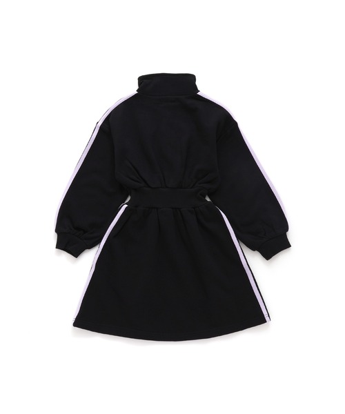 JENNI love（ジェニィラブ）の「【コットン100％】ダブルラインハーフZIPワンピ（ワンピース・キッズ・グレー/ブラック・130cm/140cm/150cm/160cm）」の13枚目の写真