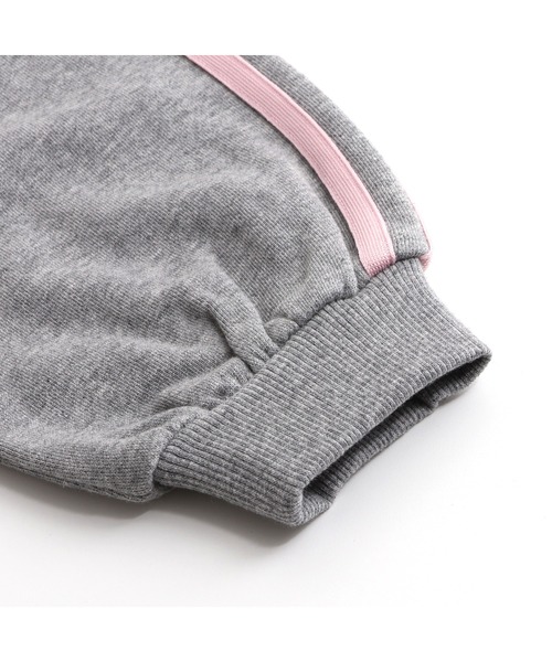 JENNI love（ジェニィラブ）の「【コットン100％】ダブルラインハーフZIPワンピ（ワンピース・キッズ・グレー/ブラック・130cm/140cm/150cm/160cm）」の18枚目の写真