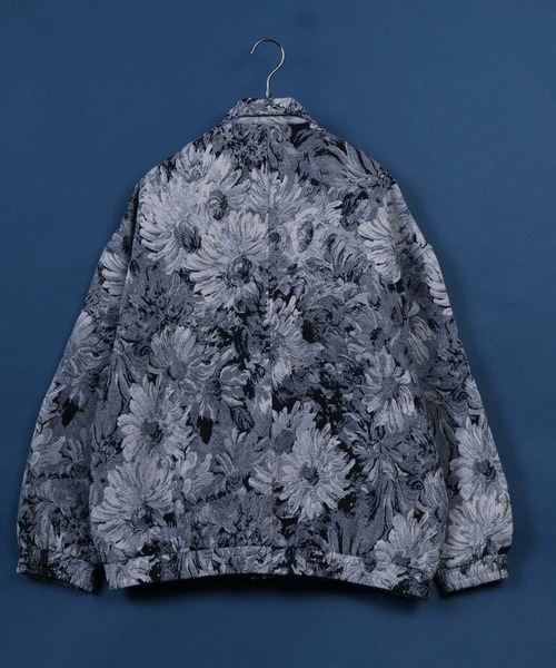 ANPAS（アンパス）の「Monotone Gobelin Weaving Flower Pattern Blouson/モノトーン ゴブラン織り フラワー 総柄 ブルゾン（ブルゾン・メンズ・グレー/ブラック・M/L）」の6枚目の写真