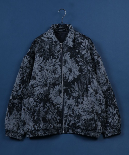 ANPAS（アンパス）の「Monotone Gobelin Weaving Flower Pattern Blouson/モノトーン ゴブラン織り フラワー 総柄 ブルゾン（ブルゾン・メンズ・グレー/ブラック・M/L）」の21枚目の写真
