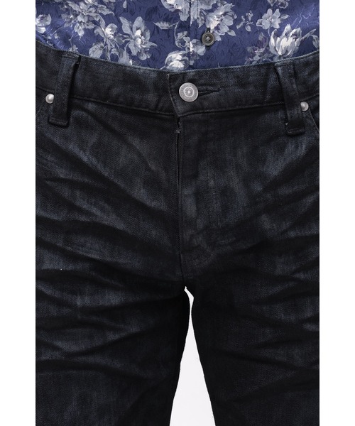 TORNADO MART（トルネードマート）の「TORNADO MART∴レオパードクリアフォイルスキニーデニム（デニムパンツ・メンズ・ネイビー・L/M/S/LL）」の14枚目の写真