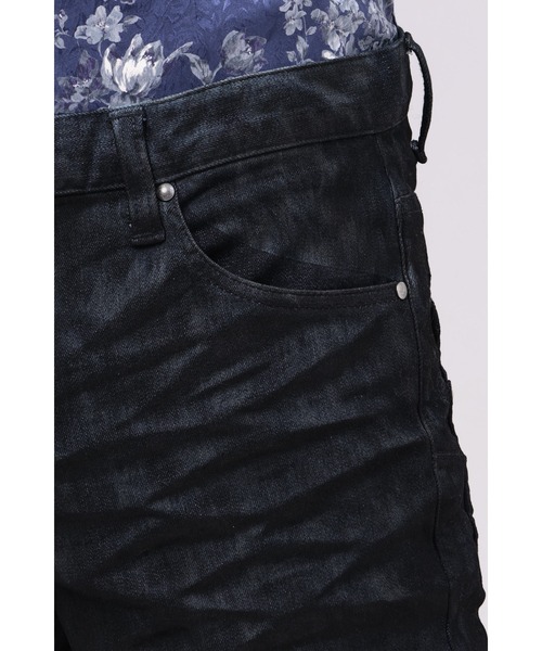 TORNADO MART（トルネードマート）の「TORNADO MART∴レオパードクリアフォイルスキニーデニム（デニムパンツ・メンズ・ネイビー・L/M/S/LL）」の16枚目の写真