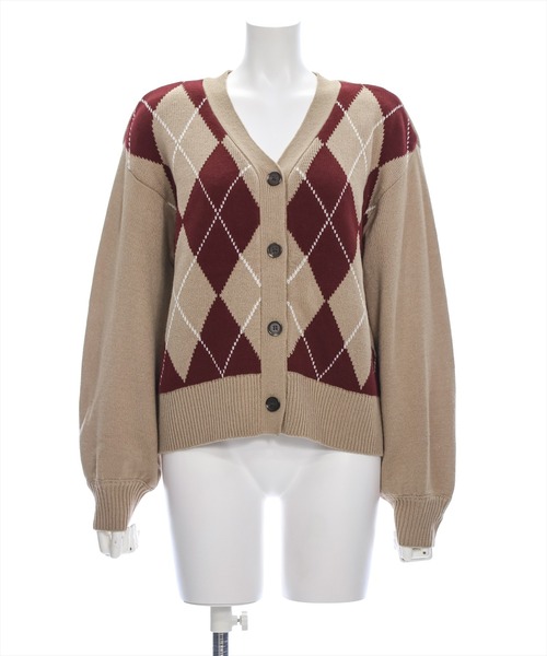 clear（クリア）の「アーガイル柄カーディガン [大人 カジュアル 着回し力抜群]≪再入荷≫（カーディガン/ボレロ・レディース・アイボリー/ネイビー/ベージュ・F）」の17枚目の写真