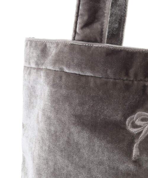 earth music&ecology（アースミュージックアンドエコロジー）の「ベロアトートバッグ（トートバッグ・レディース・グレー/ピンク/アイボリー・FREE）」の18枚目の写真