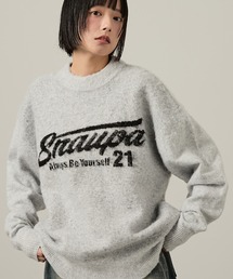 【Snap club】モヘアライクグラフィックニット