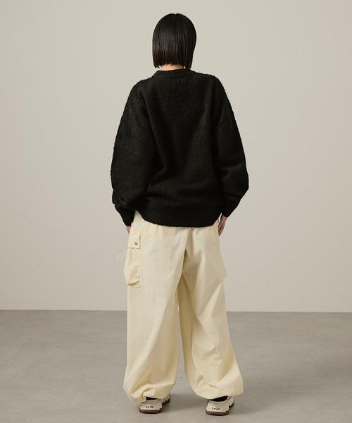 Snap club(スナップクラブ)の「【Snap club】モヘアライクグラフィックニット(ニット/セーター・レディース・グレー系1/ブラック/アッシュグレー/グレー系/パープル系/ライトブルー・M/L)」の10枚目の写真