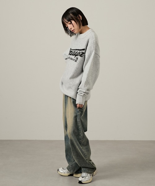 【Snap club】モヘアライクグラフィックニット M Snap club】モヘアライクグラフィックニット（ニット/セーター