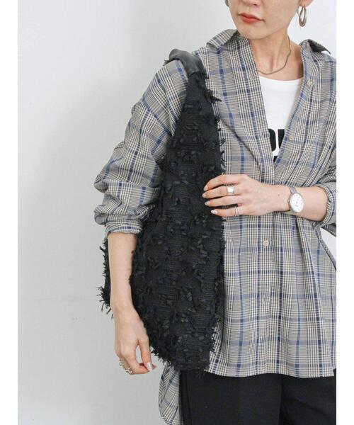 Samansa Mos2 blue（サマンサモスモスブルー）の「ふくれジャカードトートバッグ（ハンドバッグ・レディース・オフホワイト/ブラック・F）」の13枚目の写真