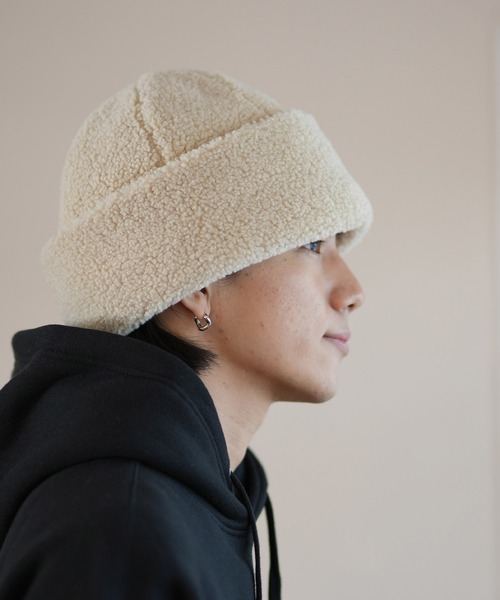 Manhattan Portage(マンハッタンポーテージ)の「Manhattan Portage/マンハッタンポーテージ ビーニー BOA WATCH CAP MP301(ニットキャップ/ビーニー・メンズ・ブラック/ベージュ・FREE)」の5枚目の写真