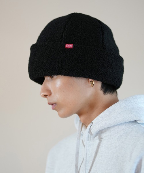 Manhattan Portage(マンハッタンポーテージ)の「Manhattan Portage/マンハッタンポーテージ ビーニー BOA WATCH CAP MP301(ニットキャップ/ビーニー・メンズ・ブラック/ベージュ・FREE)」の9枚目の写真