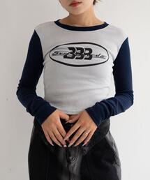 DISPARK/BBB2トーンカラースリーブトップス
