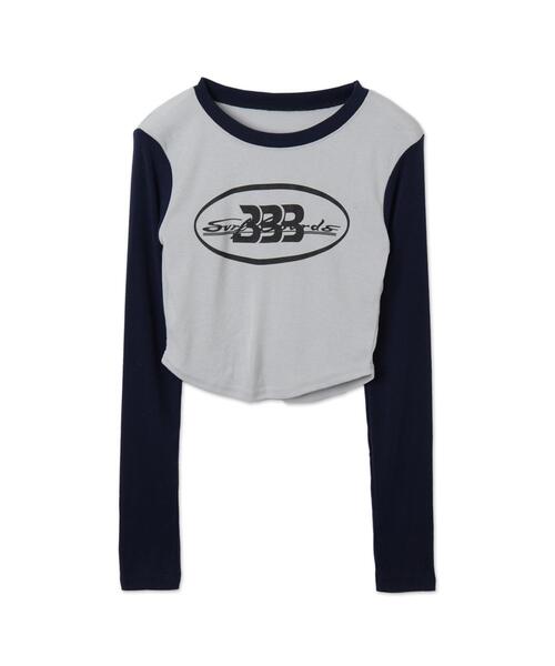dispark(ディスパーク)の「DISPARK/BBB2トーンカラースリーブトップス(Tシャツ/カットソー・レディース・ネイビー/ブラウン・FREE)」の14枚目の写真