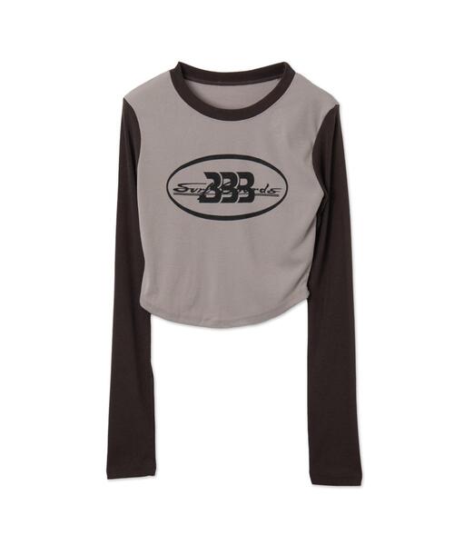 dispark(ディスパーク)の「DISPARK/BBB2トーンカラースリーブトップス(Tシャツ/カットソー・レディース・ネイビー/ブラウン・FREE)」の13枚目の写真