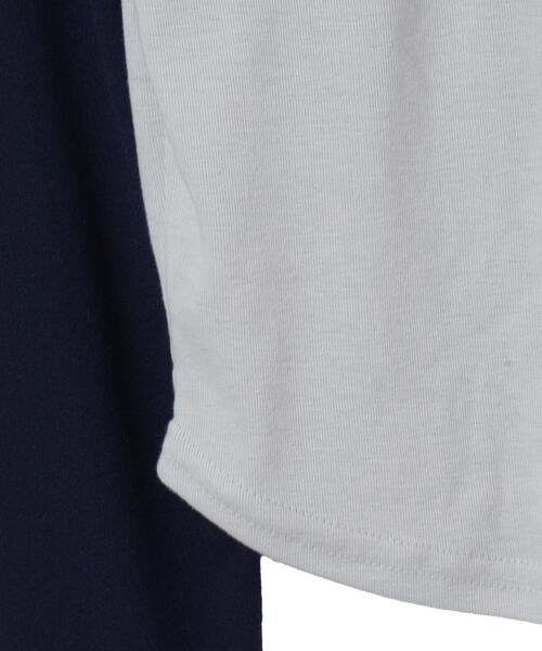 dispark(ディスパーク)の「DISPARK/BBB2トーンカラースリーブトップス(Tシャツ/カットソー・レディース・ネイビー/ブラウン・FREE)」の19枚目の写真
