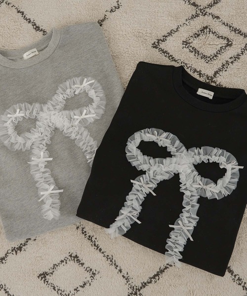 Ambre Neige(アンブルネージュ)の「チュールリボンスウェット/WEB/EC限定商品(スウェット・レディース・グレー/ブラック・FREE)」の15枚目の写真