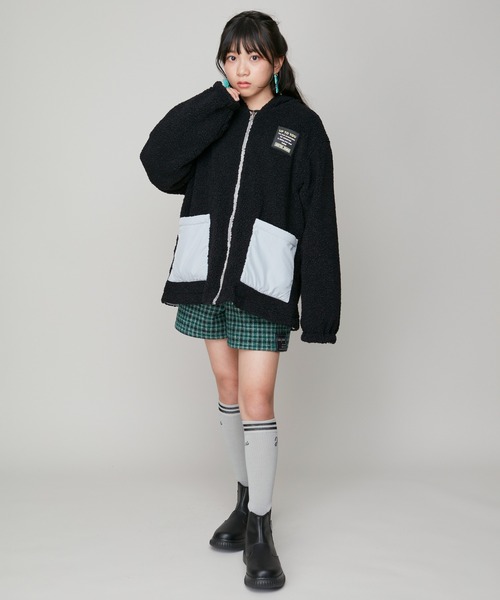 SISTER JENNI(SISTER JENNI)の「ボア×タフタリバーシブルブルゾン(ブルゾン・キッズ・ブラック/アイボリー・160cm/150cm/130cm/140cm)」の20枚目の写真