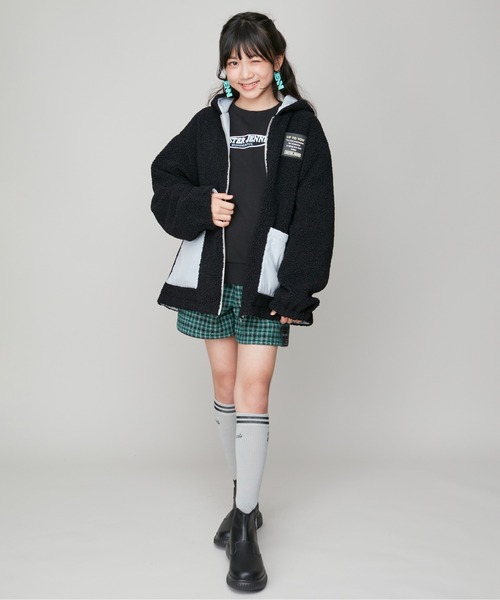 SISTER JENNI(SISTER JENNI)の「ボア×タフタリバーシブルブルゾン(ブルゾン・キッズ・ブラック/アイボリー・160cm/150cm/130cm/140cm)」の21枚目の写真