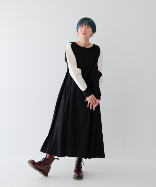 【セール】うねうねスリーブワンピース(ワンピース)|unica(ユニカ) 【セール】うねうねスリーブワンピース(ワンピース)|unica(ユニカ)