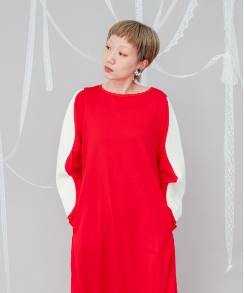 【セール】うねうねスリーブワンピース(ワンピース)|unica(ユニカ) 【セール】うねうねスリーブワンピース(ワンピース)|unica(ユニカ)