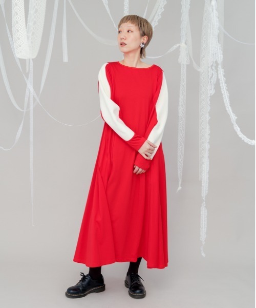 【セール】うねうねスリーブワンピース(ワンピース)|unica(ユニカ) 【セール】うねうねスリーブワンピース(ワンピース)|unica(ユニカ)