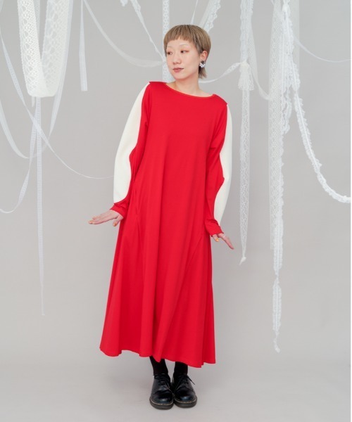 【セール】うねうねスリーブワンピース(ワンピース)|unica(ユニカ) 【セール】うねうねスリーブワンピース(ワンピース)|unica(ユニカ)