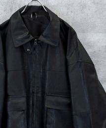 Ritzy(bcB[)Vintage-like synthetic leather A-2 jacket/Be[WCN v A-2 WPbg(u])