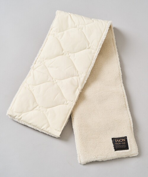 FREAK'S STORE(フリークスストア)の「限定展開 TAION/タイオン MILITARY REVERSIBLE DOWN SCARF ミリタリー リバーシブル ダウン スカーフ(マフラー)(マフラー・レディース・ベージュ/ブラック/オリーブ/オフホワイト・ONE SIZE)」の11枚目の写真