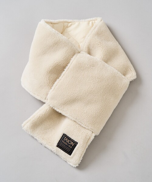 FREAK'S STORE(フリークスストア)の「限定展開 TAION/タイオン MILITARY REVERSIBLE DOWN SCARF ミリタリー リバーシブル ダウン スカーフ(マフラー)(マフラー・レディース・ベージュ/ブラック/オリーブ/オフホワイト・ONE SIZE)」の12枚目の写真