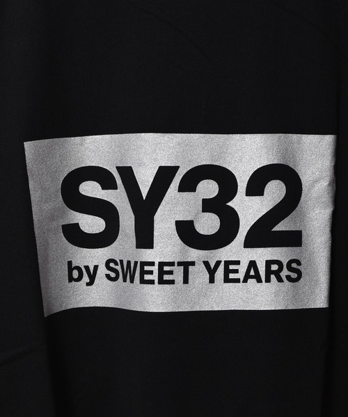 【セール】【SY32 by SWEET YEARS】BOXロゴT（Tシャツ/カットソー）｜SY32 by SWEET YEARS（エスワイサーティトゥバイスィートイヤーズ）