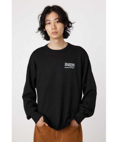 RODEO CROWNS WIDE BOWL（ロデオクラウンズワイドボウル）の「SIGNSダブルジャガードニットトップス（ニット/セーター・メンズ・ダークベージュ/ブラック/グレー×ホワイト・LARGE/MEDIUM）」の7枚目の写真