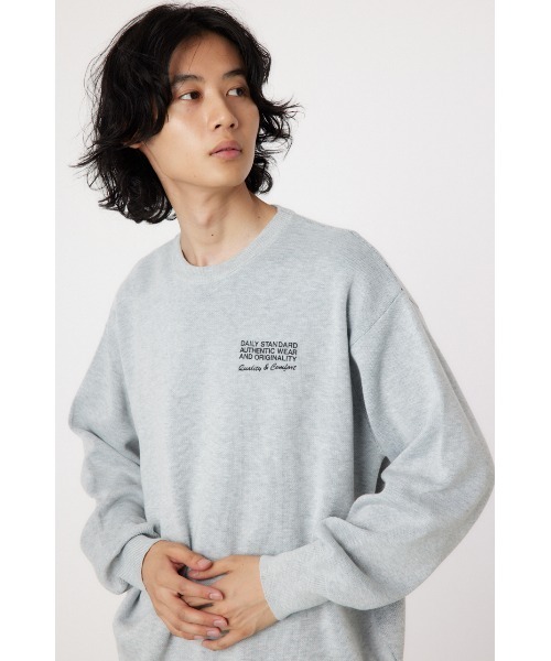 RODEO CROWNS WIDE BOWL（ロデオクラウンズワイドボウル）の「SIGNSダブルジャガードニットトップス（ニット/セーター・メンズ・ダークベージュ/ブラック/グレー×ホワイト・LARGE/MEDIUM）」の13枚目の写真