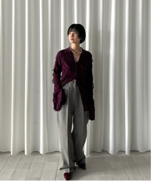 Ameri（アメリ）の「UND LIKE DAMAGE KNIT TOP（シャツ/ブラウス