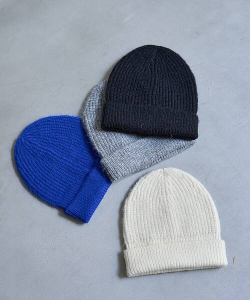 AMERICAN HOLIC(アメリカンホリック)の「リブニットCAP(ニットキャップ/ビーニー・レディース・ブラック/杢グレー/ブルー/アイボリー・FREE)」の12枚目の写真